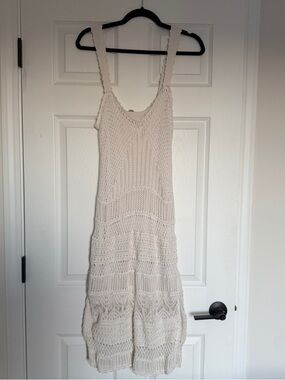 Abercrombie Cream Crochet Knit Dress